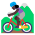 Woman Mountain Biking: Dark Skin Tone Emoji Copy Paste ― 🚵🏿‍♀ - microsoft