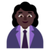 Woman Office Worker: Dark Skin Tone Emoji Copy Paste ― 👩🏿‍💼 - microsoft