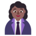 Woman Office Worker: Medium-dark Skin Tone Emoji Copy Paste ― 👩🏾‍💼 - microsoft