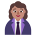 Woman Office Worker: Medium Skin Tone Emoji Copy Paste ― 👩🏽‍💼 - microsoft