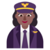 Woman Pilot: Medium-dark Skin Tone Emoji Copy Paste ― 👩🏾‍✈ - microsoft