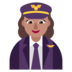 Woman Pilot: Medium Skin Tone Emoji Copy Paste ― 👩🏽‍✈ - microsoft