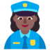 Woman Police Officer: Medium-dark Skin Tone Emoji Copy Paste ― 👮🏾‍♀ - microsoft