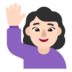 Woman Raising Hand: Light Skin Tone Emoji Copy Paste ― 🙋🏻‍♀ - microsoft
