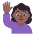 Woman Raising Hand: Medium-dark Skin Tone Emoji Copy Paste ― 🙋🏾‍♀ - microsoft