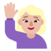 Woman Raising Hand: Medium-light Skin Tone Emoji Copy Paste ― 🙋🏼‍♀ - microsoft