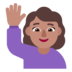 Woman Raising Hand: Medium Skin Tone Emoji Copy Paste ― 🙋🏽‍♀ - microsoft