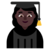 Woman Student: Dark Skin Tone Emoji Copy Paste ― 👩🏿‍🎓 - microsoft