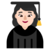 Woman Student: Light Skin Tone Emoji Copy Paste ― 👩🏻‍🎓 - microsoft