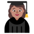 Woman Student: Medium Skin Tone Emoji Copy Paste ― 👩🏽‍🎓 - microsoft