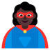 Woman Superhero: Dark Skin Tone Emoji Copy Paste ― 🦸🏿‍♀ - microsoft