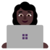 Woman Technologist: Dark Skin Tone Emoji Copy Paste ― 👩🏿‍💻 - microsoft