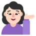 Woman Tipping Hand: Light Skin Tone Emoji Copy Paste ― 💁🏻‍♀ - microsoft