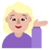 Woman Tipping Hand: Medium-light Skin Tone Emoji Copy Paste ― 💁🏼‍♀ - microsoft