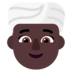 Woman Wearing Turban: Dark Skin Tone Emoji Copy Paste ― 👳🏿‍♀ - microsoft