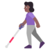 Woman With White Cane: Medium-dark Skin Tone Emoji Copy Paste ― 👩🏾‍🦯 - microsoft