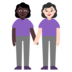 Women Holding Hands: Dark Skin Tone, Light Skin Tone Emoji Copy Paste ― 👩🏿‍🤝‍👩🏻 - microsoft