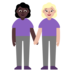 Women Holding Hands: Dark Skin Tone, Medium-light Skin Tone Emoji Copy Paste ― 👩🏿‍🤝‍👩🏼 - microsoft