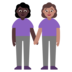 Women Holding Hands: Dark Skin Tone, Medium Skin Tone Emoji Copy Paste ― 👩🏿‍🤝‍👩🏽 - microsoft