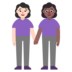 Women Holding Hands: Light Skin Tone, Medium-dark Skin Tone Emoji Copy Paste ― 👩🏻‍🤝‍👩🏾 - microsoft