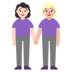 Women Holding Hands: Light Skin Tone, Medium-light Skin Tone Emoji Copy Paste ― 👩🏻‍🤝‍👩🏼 - microsoft