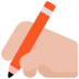 Writing Hand: Medium-light Skin Tone Emoji Copy Paste ― ✍🏼 - microsoft