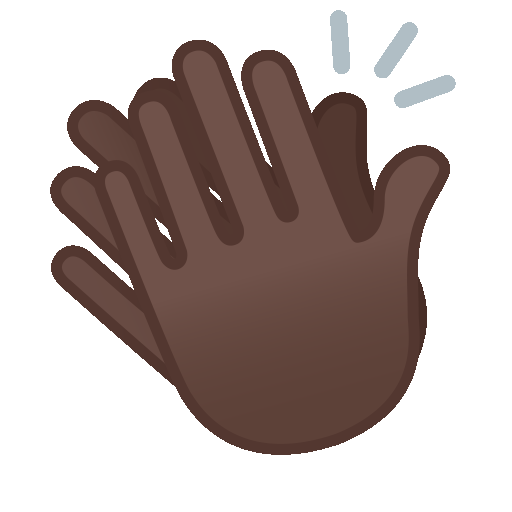 Clapping Hands: Dark Skin Tone Emoji Copy Paste ― 👏🏿 - noto-color