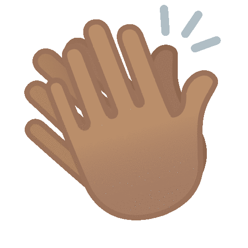 Clapping Hands: Medium Skin Tone Emoji Copy Paste ― 👏🏽 - noto-color