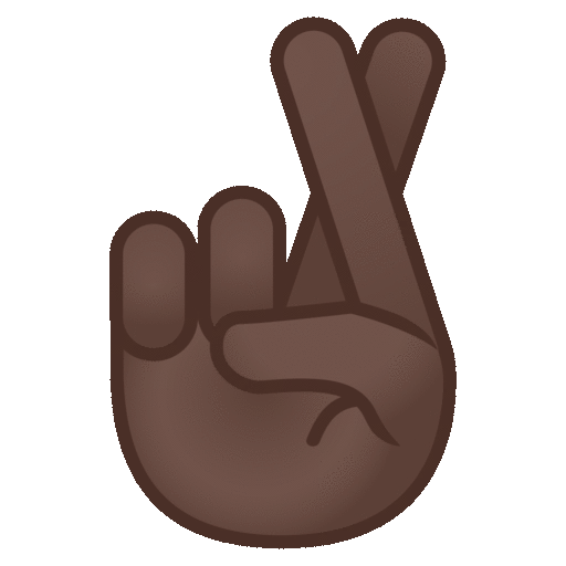 Crossed Fingers: Dark Skin Tone Emoji Copy Paste ― 🤞🏿 - noto-color