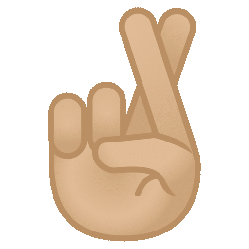 Crossed Fingers: Medium-light Skin Tone Emoji Copy Paste ― 🤞🏼 - noto-color