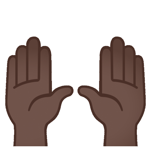 Raising Hands: Dark Skin Tone Emoji Copy Paste ― 🙌🏿 - noto-color