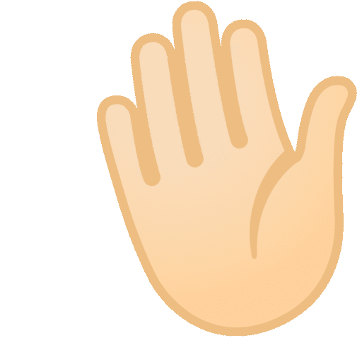 Waving Hand: Light Skin Tone Emoji Copy Paste ― 👋🏻 - noto-color