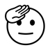 Saluting Face Emoji Copy Paste ― 🫡 - noto
