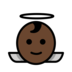 Baby Angel: Dark Skin Tone Emoji Copy Paste ― 👼🏿 - openmoji