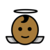 Baby Angel: Medium-dark Skin Tone Emoji Copy Paste ― 👼🏾 - openmoji