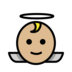 Baby Angel: Medium-light Skin Tone Emoji Copy Paste ― 👼🏼 - openmoji