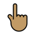 Backhand Index Pointing Up: Medium Skin Tone Emoji Copy Paste ― 👆🏽 - openmoji