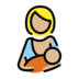 Breast-feeding: Medium-light Skin Tone Emoji Copy Paste ― 🤱🏼 - openmoji