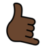 Call Me Hand: Dark Skin Tone Emoji Copy Paste ― 🤙🏿 - openmoji