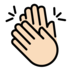 Clapping Hands: Light Skin Tone Emoji Copy Paste ― 👏🏻 - openmoji