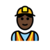 Construction Worker: Dark Skin Tone Emoji Copy Paste ― 👷🏿 - openmoji