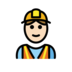 Construction Worker: Light Skin Tone Emoji Copy Paste ― 👷🏻 - openmoji