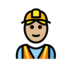 Construction Worker: Medium-light Skin Tone Emoji Copy Paste ― 👷🏼 - openmoji