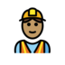 Construction Worker: Medium Skin Tone Emoji Copy Paste ― 👷🏽 - openmoji