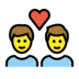 Couple With Heart: Man, Man Emoji Copy Paste ― 👨‍❤️‍👨 - openmoji