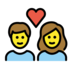 Couple With Heart: Woman, Man Emoji Copy Paste ― 👩‍❤️‍👨 - openmoji