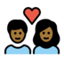 Couple With Heart: Medium-dark Skin Tone Emoji Copy Paste ― 💑🏾 - openmoji