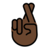 Crossed Fingers: Dark Skin Tone Emoji Copy Paste ― 🤞🏿 - openmoji