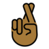 Crossed Fingers: Medium-dark Skin Tone Emoji Copy Paste ― 🤞🏾 - openmoji