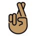 Crossed Fingers: Medium Skin Tone Emoji Copy Paste ― 🤞🏽 - openmoji